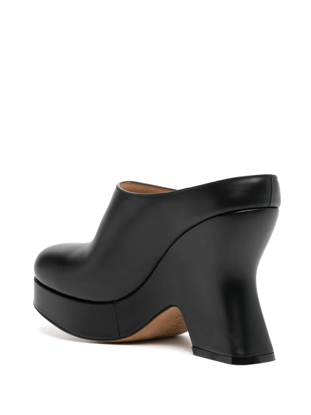 Loewe Terra 100 Leather Platform Clogs In Black