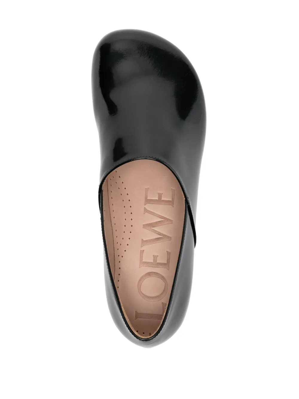 LOEWE Campo leather slippers Black
