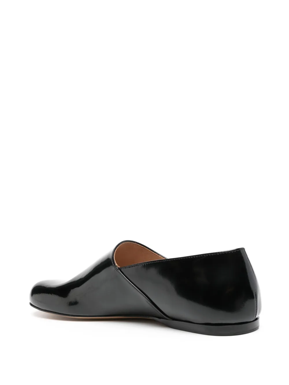 LOEWE Campo leather slippers Black