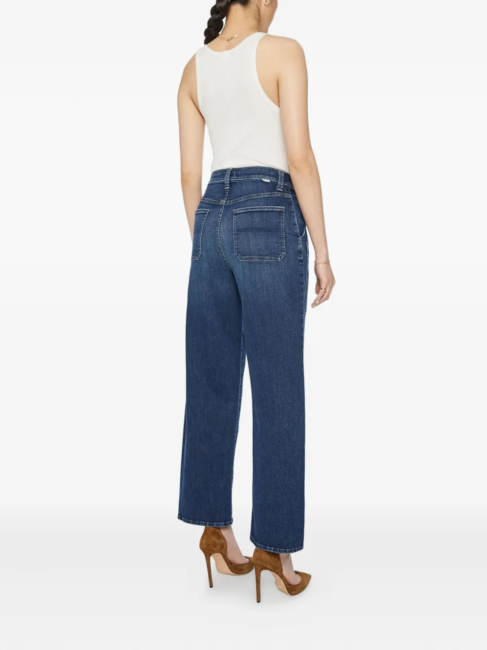 MOTHER Jeans met cargo zak Blauw