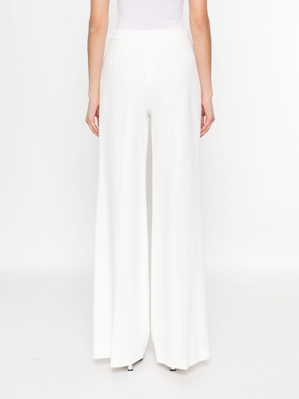 Shop Ermanno Scervino Belted Waist Tailored Trousers In Weiss