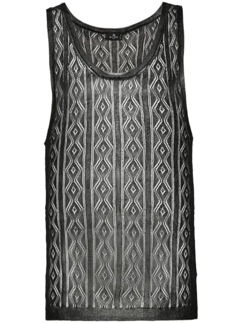 ETRO open-knit silk tank top