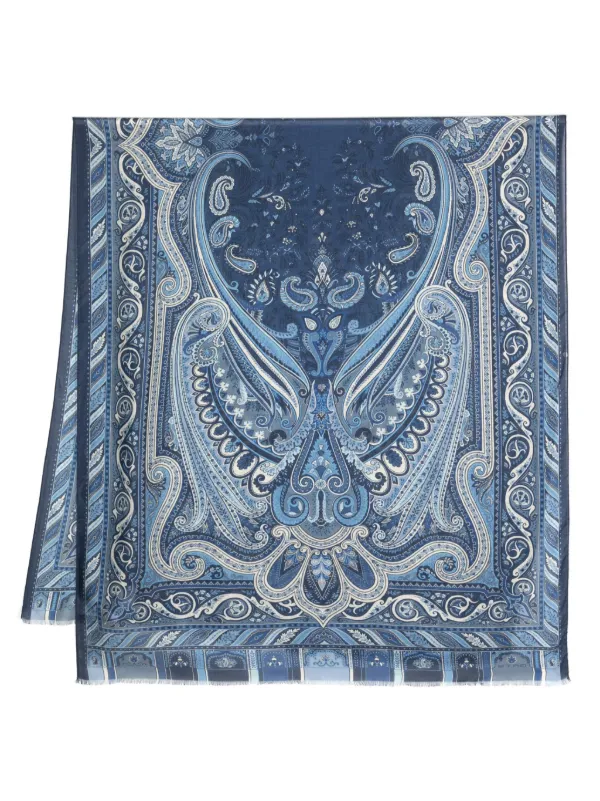 【国内発送】ETRO ブルー スカーフ 国内発送】ETRO ブルー スカーフ (ETRO/スカーフ