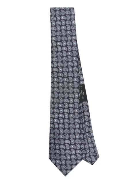 ETRO graphic-print silk tie 