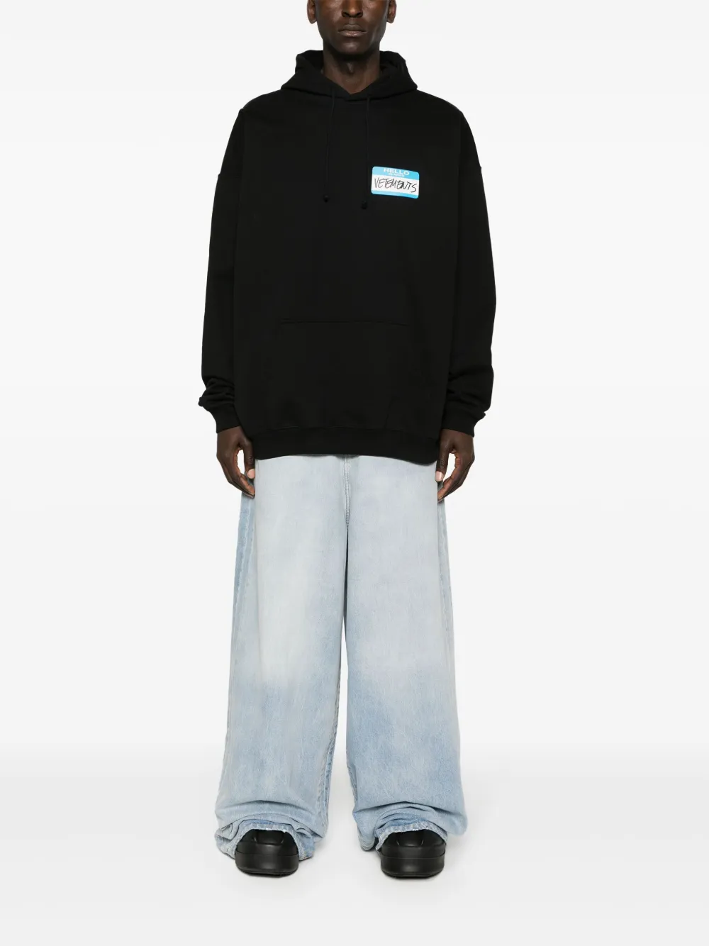 VETEMENTS Name-tag printed hoodie | Sweatshirts | Image 2