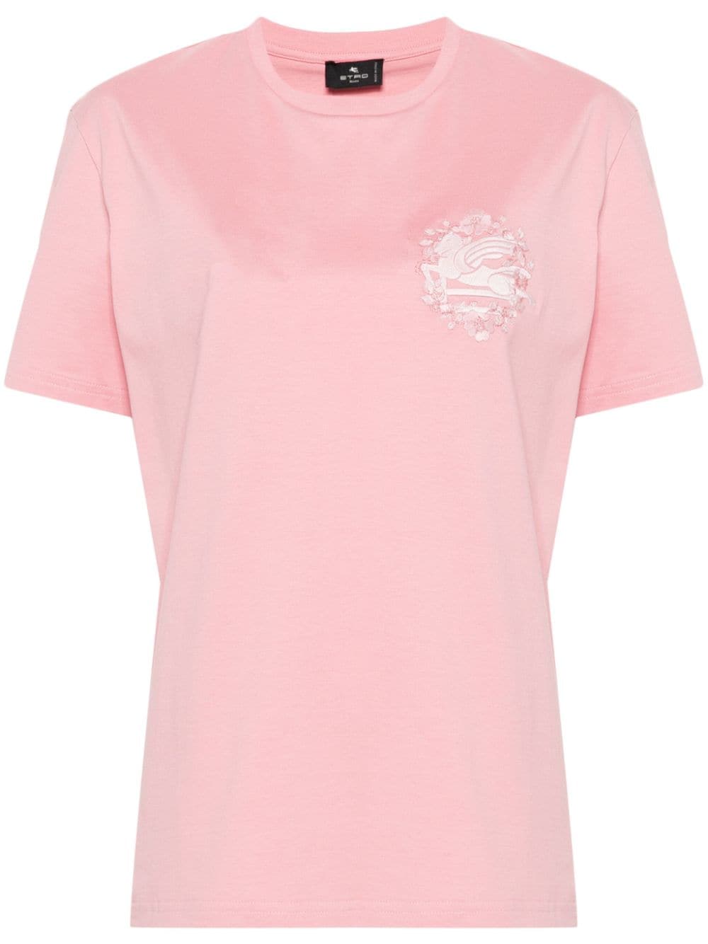 ETRO T-shirt met Pegaso patroon Roze