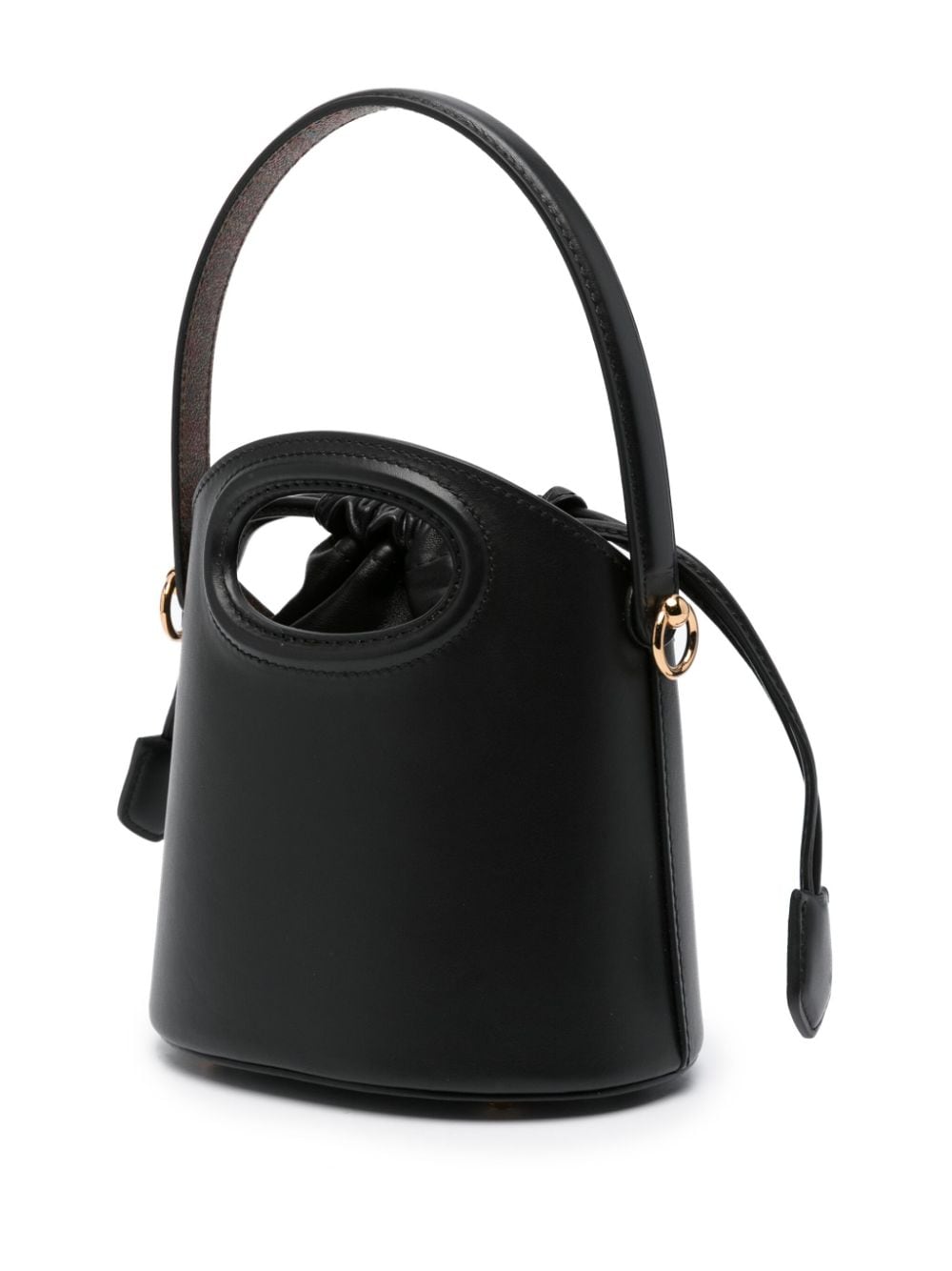 Shop Etro Mini Saturno Bucket Bag In Schwarz