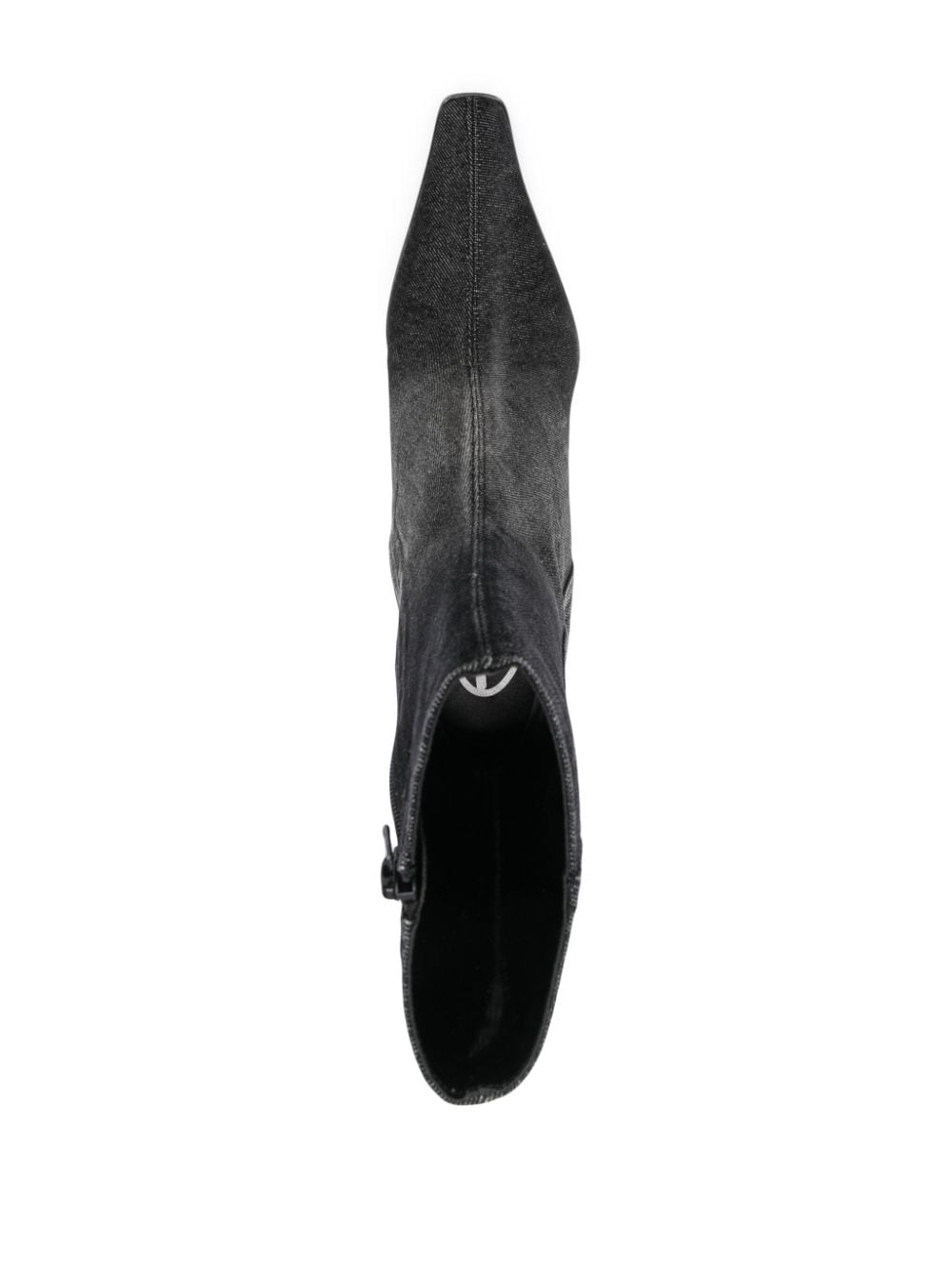 Shop Diesel D-allas Bt 95mm Denim Boots In Black
