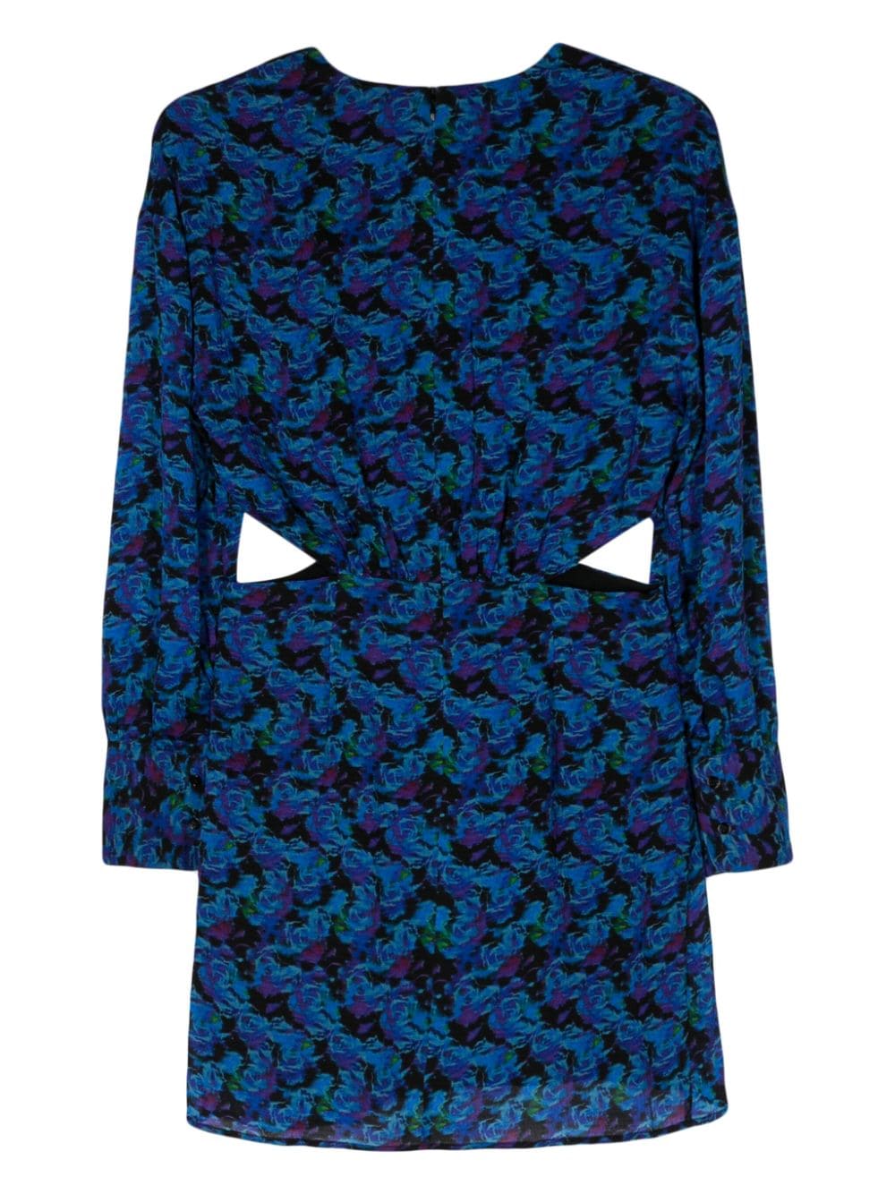 Shop Iro Nudica Cut-out Mini Dress In Blue