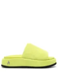 The Attico 50mm suede platform slides - Green