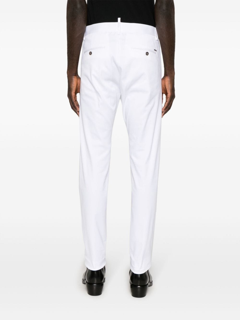 Dsquared2 Cool Guy mid waist straight chino Wit