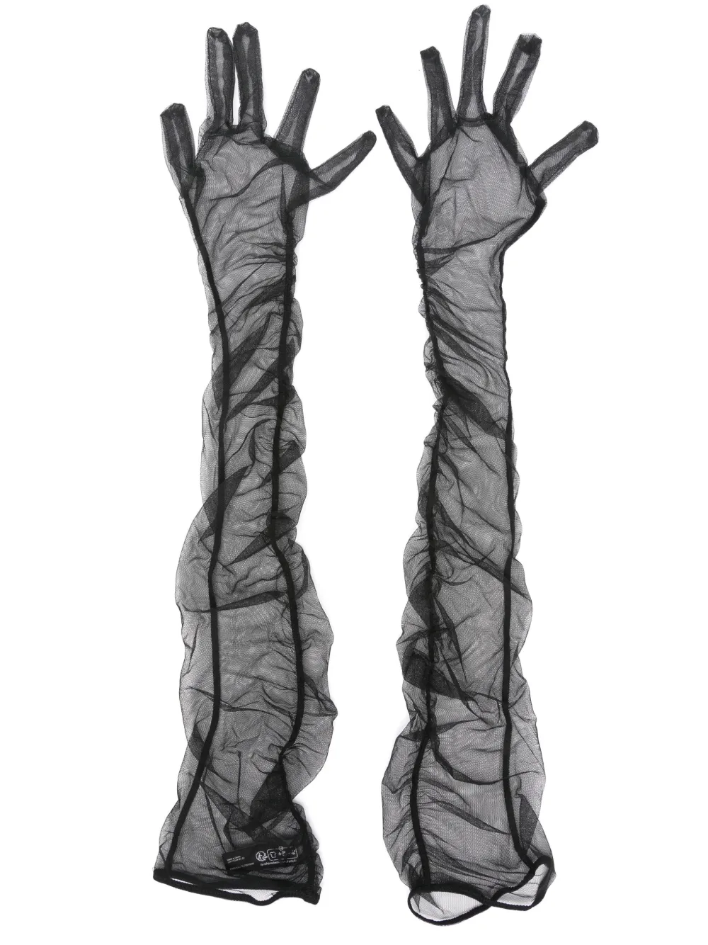 Maison Close Guanti Opera in tulle - Nero