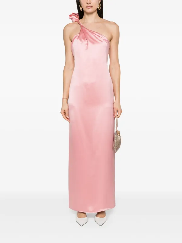 ワンピース MAGDA BUTRYM DRESS (144725 PINK) Floral-appliqué ruched minidress in pink - Magda Butrym