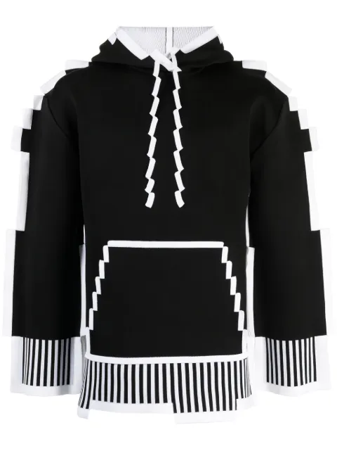 LOEWE Pixelated knitted hoodie