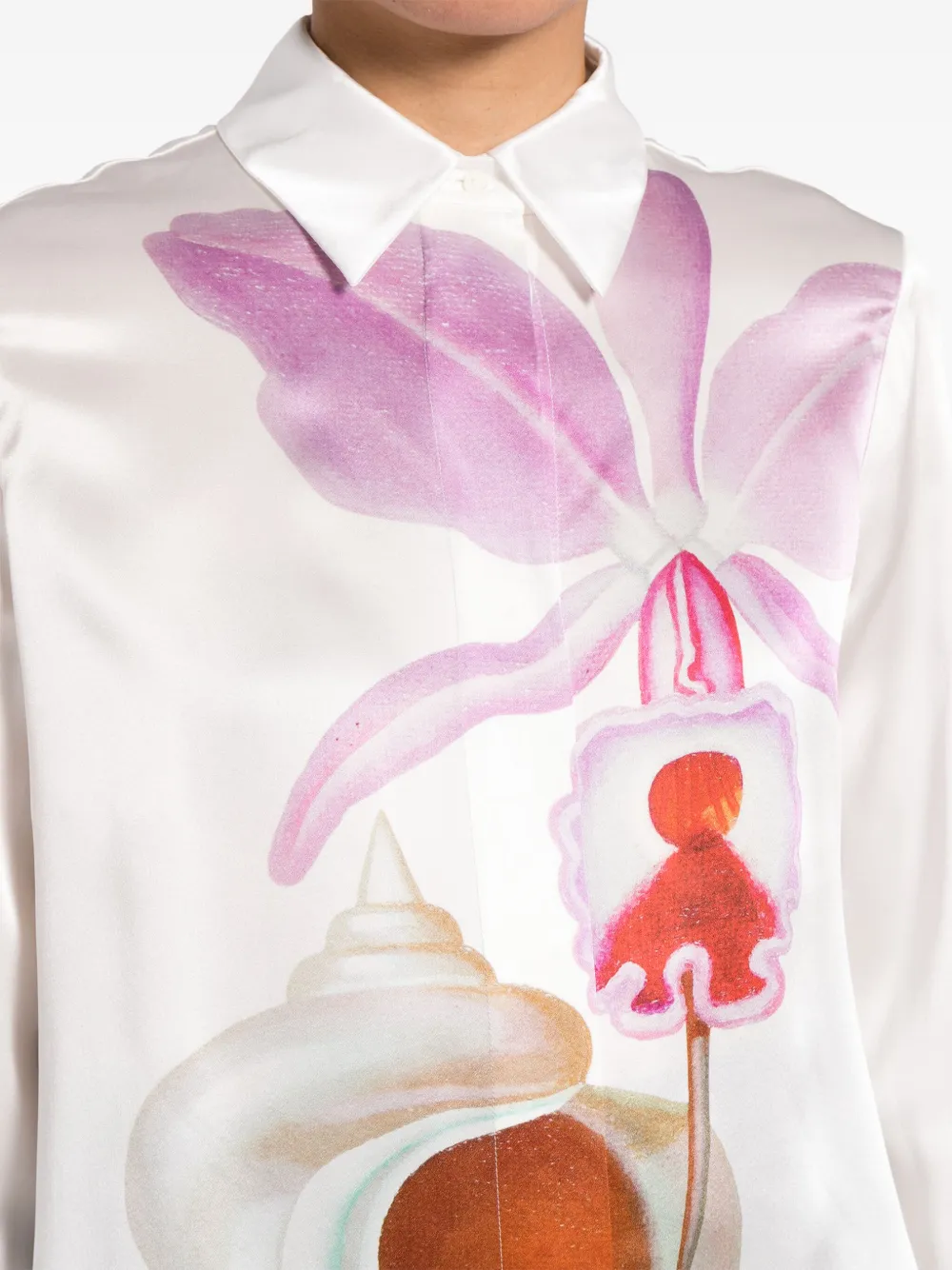 LOEWE Satijnen blouse Wit