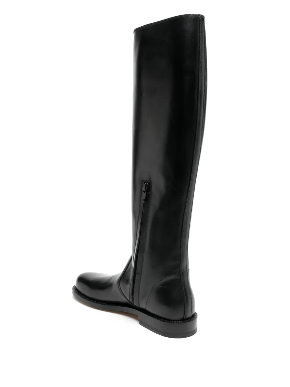 LOEWE Campo leather boots Black