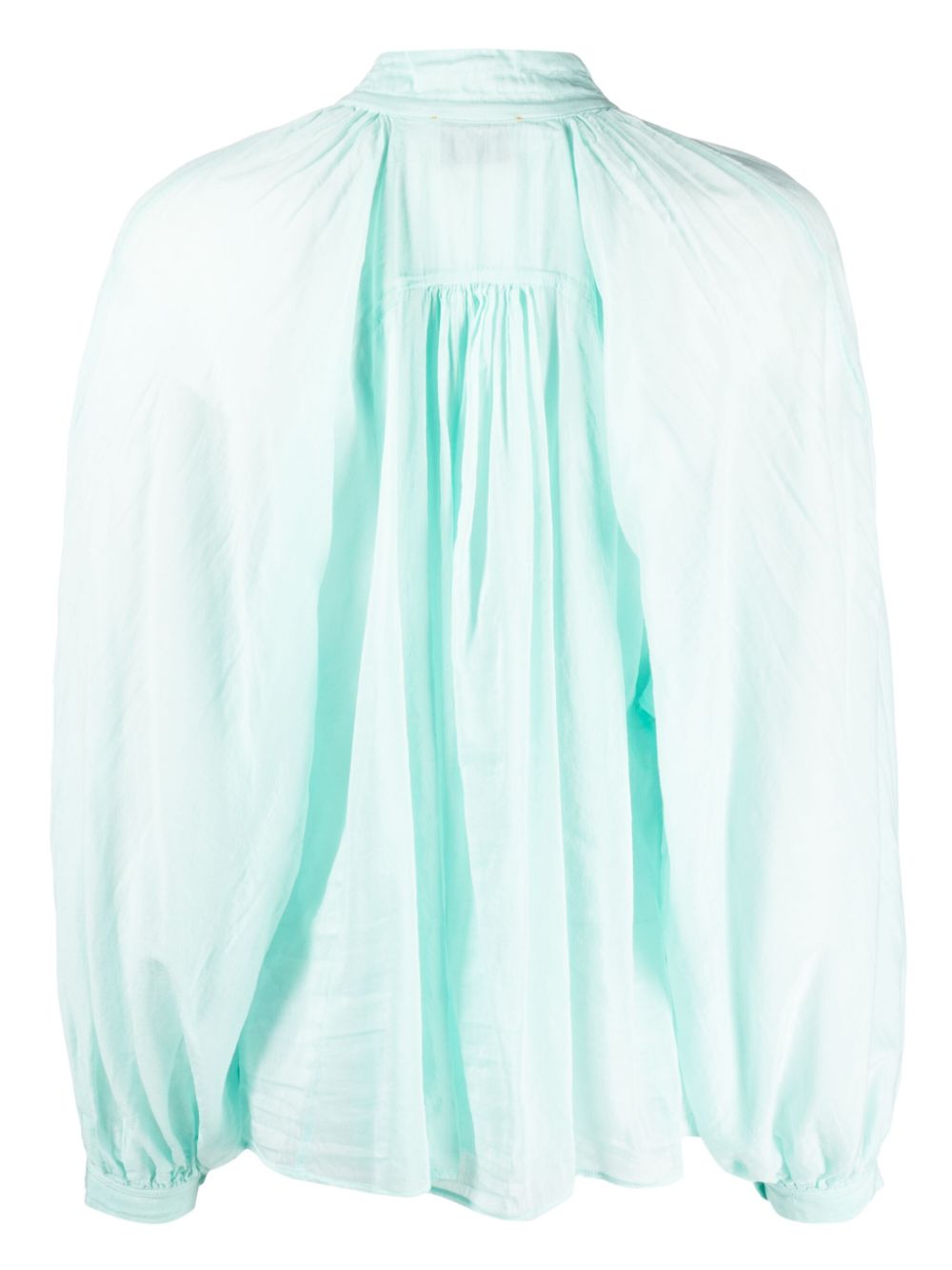 Forte Forte draped semi-sheer shirt - Blue