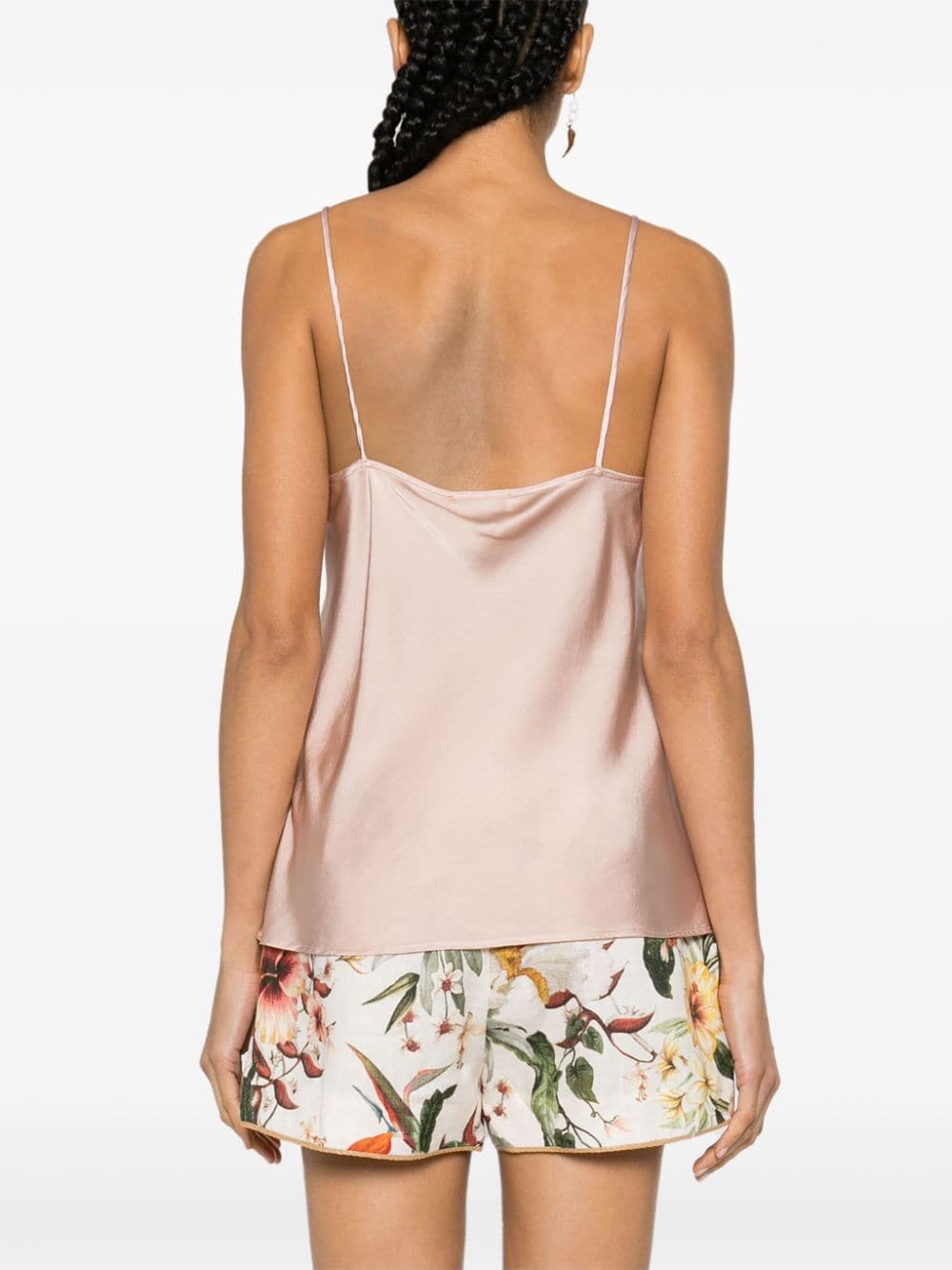 Shop Forte Forte Stretch-silk Sleeveless Top In Rosa