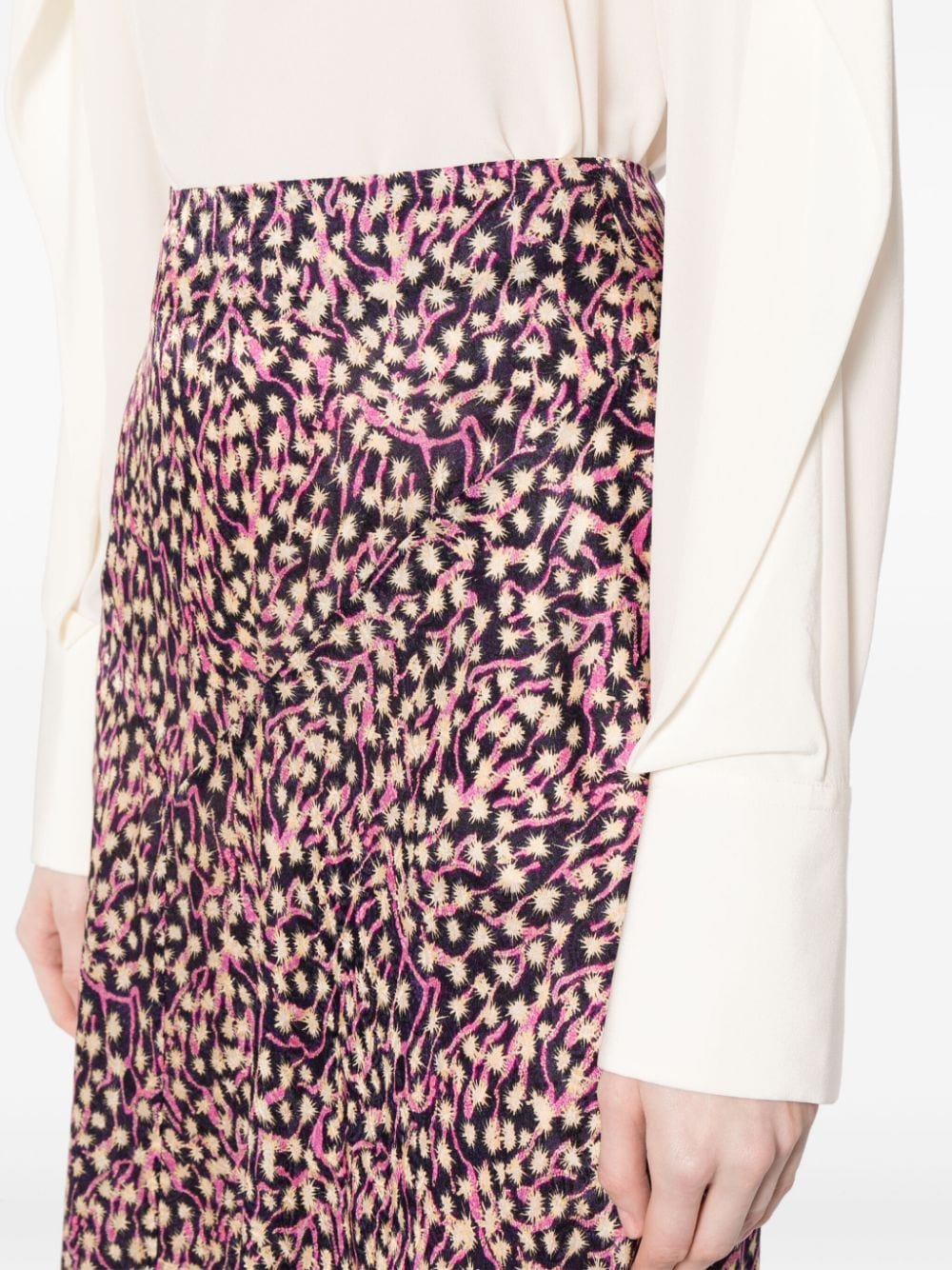 Shop Isabel Marant Lisanne Floral-print Skirt In Purple