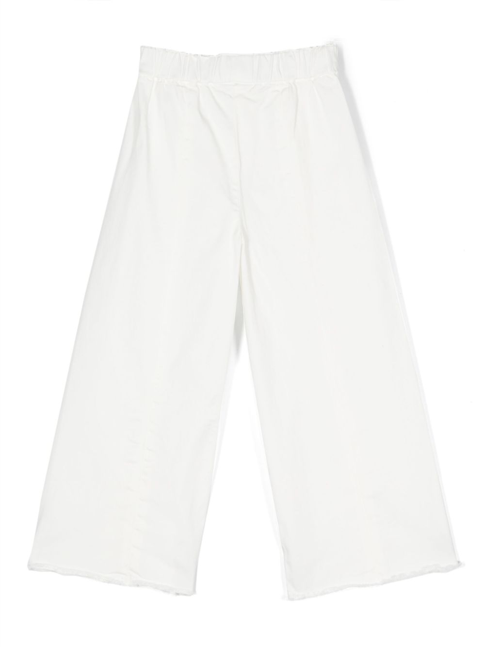 Shop Il Gufo Twill Straight-leg Trousers In White