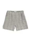Il Gufo Prince-of-Wales-check linen shorts - Neutrals
