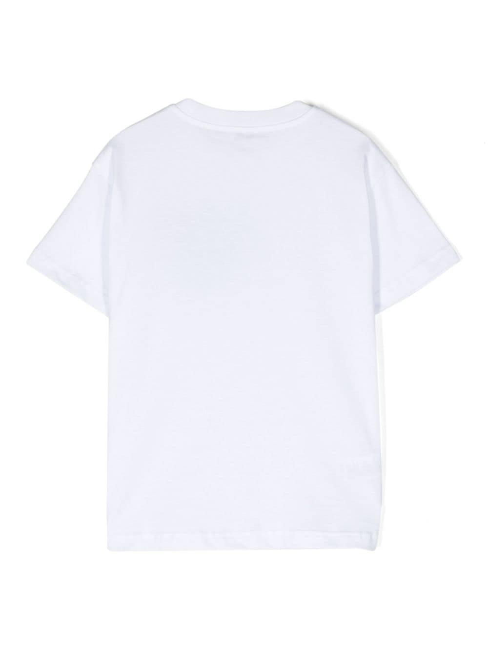 Il Gufo Katoenen T-shirt met verfspattenprint Wit