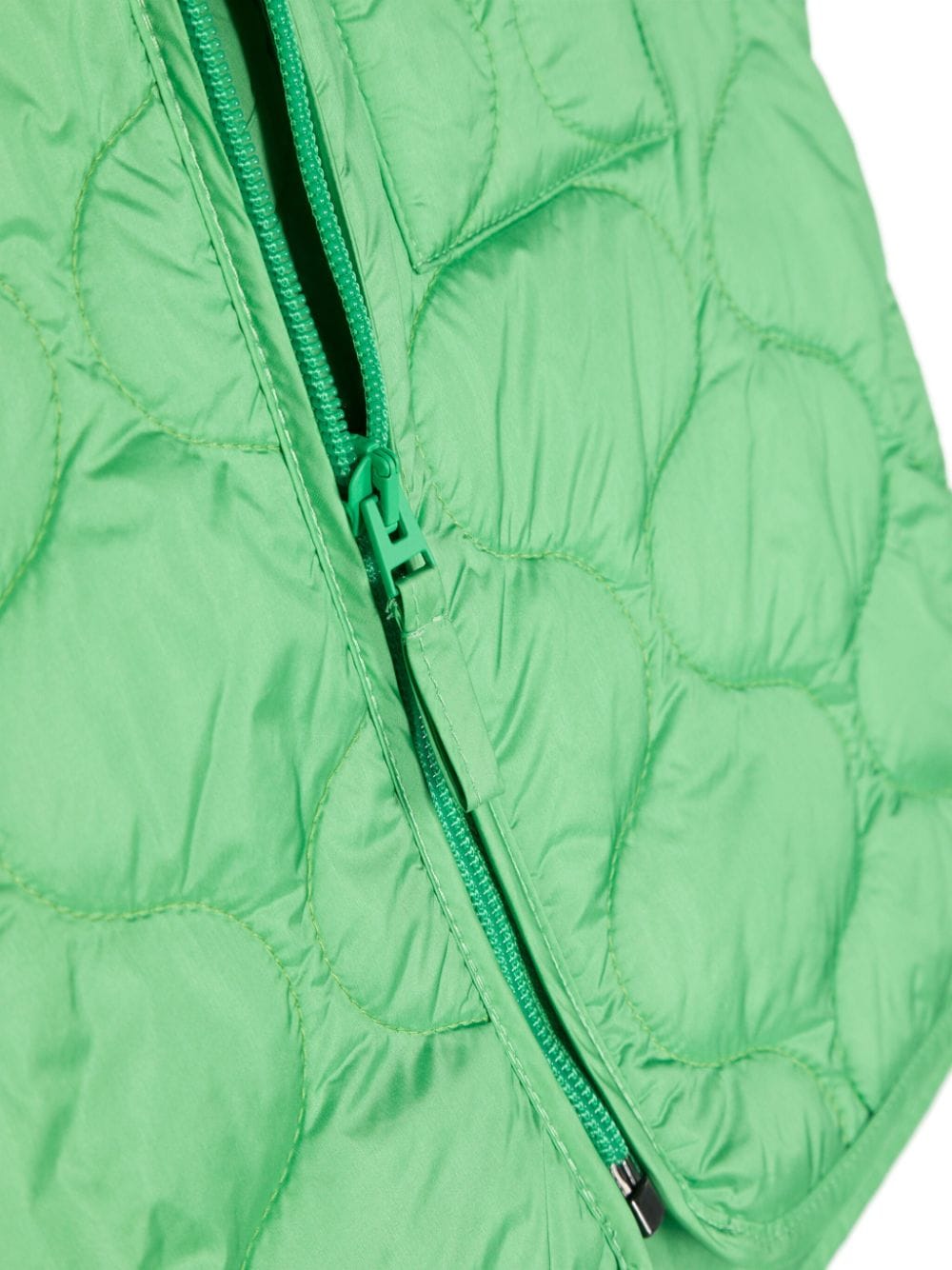 Shop Il Gufo Zip-up Padded Gilet In Green