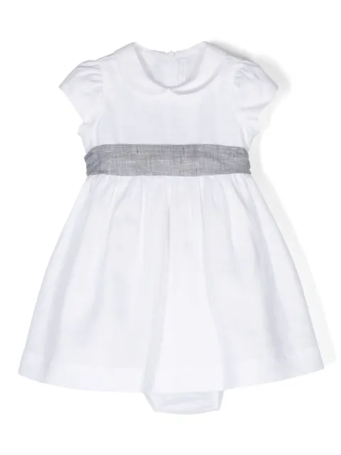 Il Gufo Leinenkleid mit Schärpe