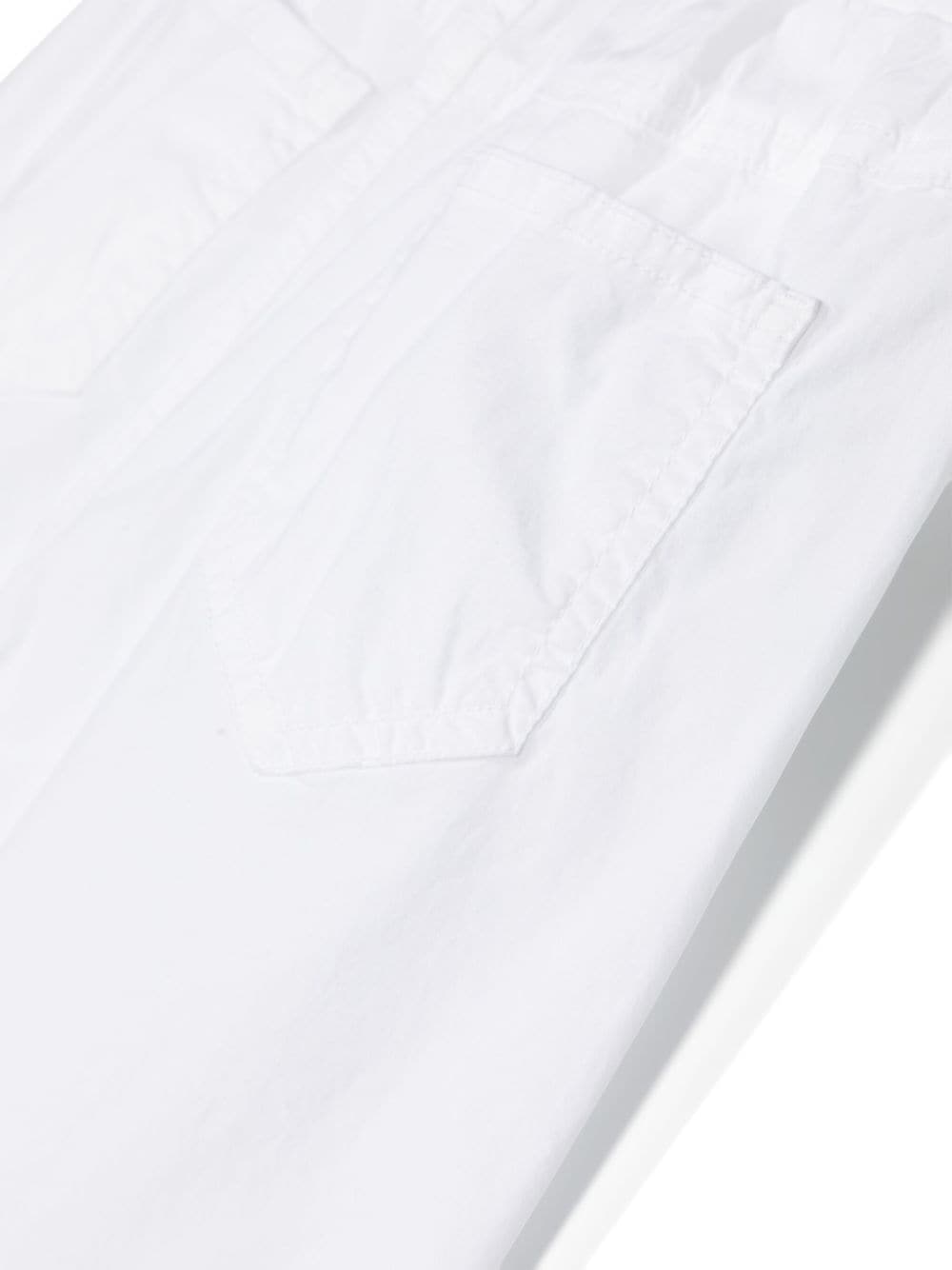 Shop Il Gufo Drawstring Bermuda Shorts In White