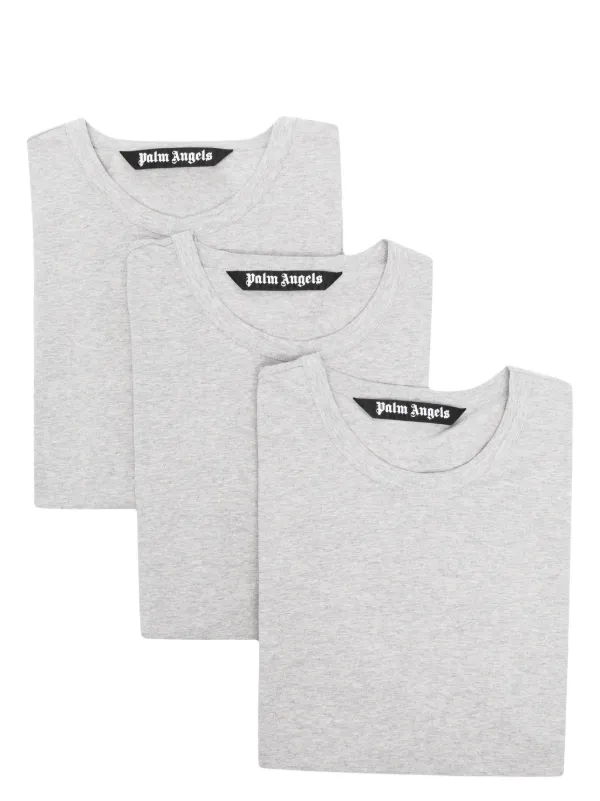Palm Angels｜SHORT-SLEEVED ROUND NECK T-SHIRTS (PMAA089E Palm Angels Round-Neck Short-Sleeve T-Shirt In Black - 40