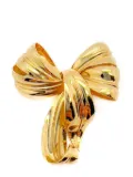 Jennifer Gibson Jewellery Vintage Christian Dior Floppy Bow Brooch 1980s - Gold