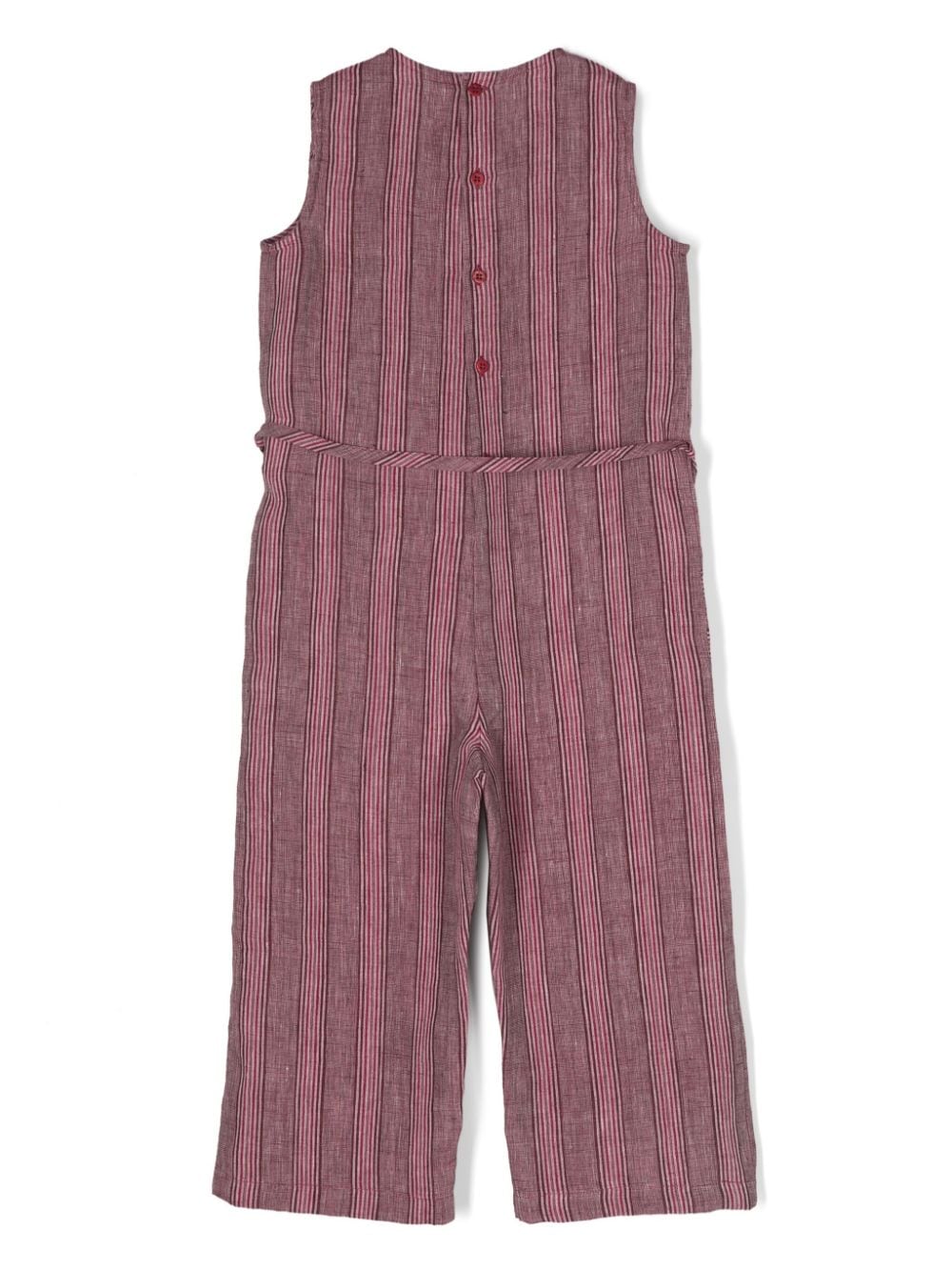 Il Gufo Gestreepte jumpsuit Roze