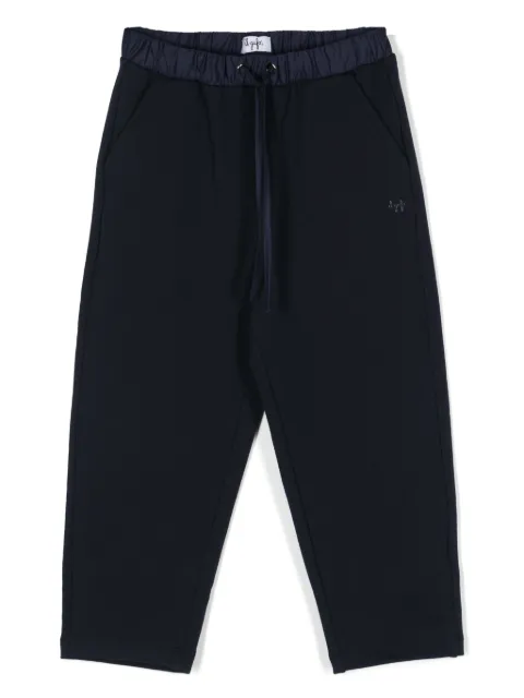 Il Gufo logo-appliqué jersey trousers