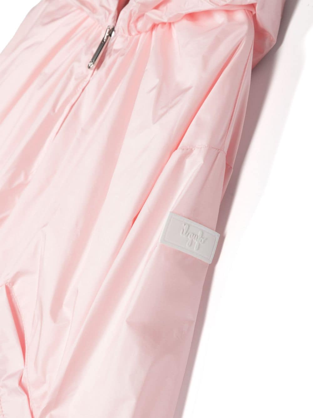 Shop Il Gufo Hooded Rainwear Jacket In Pink