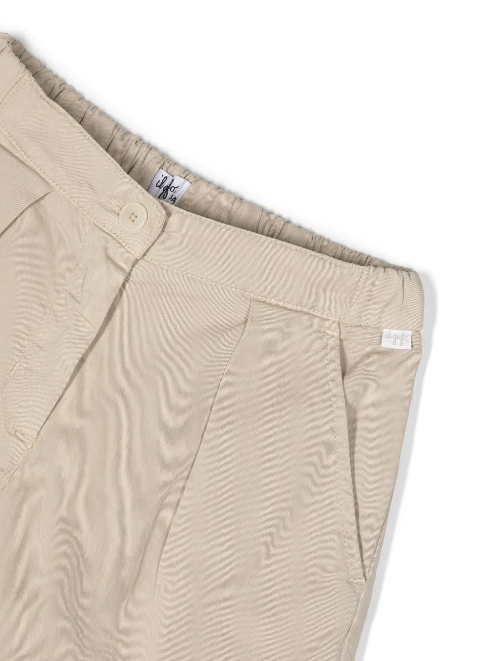 Il Gufo Geplooide katoenen bermuda shorts Beige