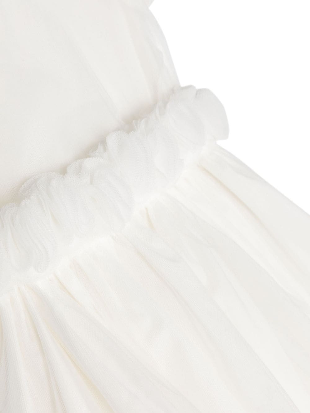 Shop Il Gufo Floral-appliqué Tulle Dress In White