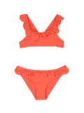 Il Gufo ruffled-detail bikini set - Orange