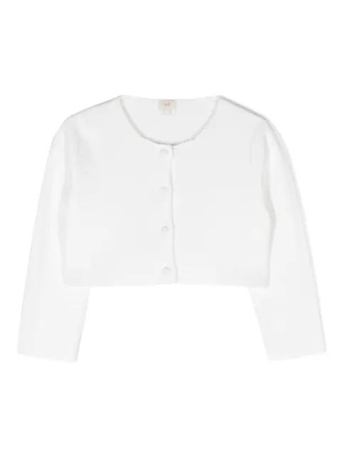 Il Gufo round-neck cotton cropped cardigan