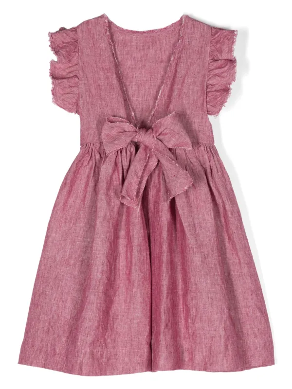 strapless open back dress Kelsey Contrast Dress Lavender and Khaki
