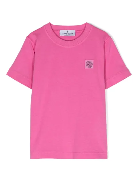 Stone Island Junior Compass-patch cotton T-shirt