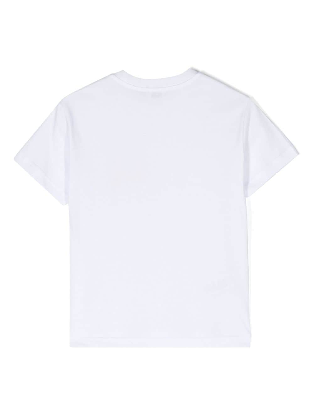 Shop Il Gufo Embroidered-motif Cotton T-shirt In White