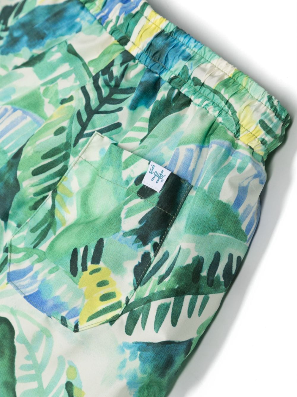 Shop Il Gufo Botanical-print Drawstring Swim Shorts In Green