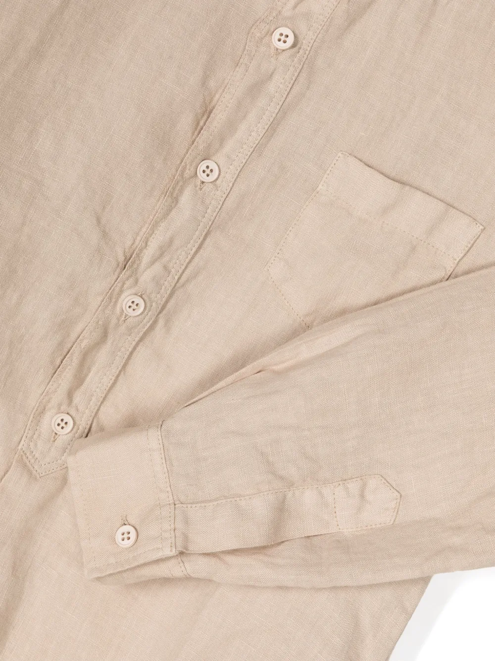 Il Gufo Shirt met bandkraag Beige