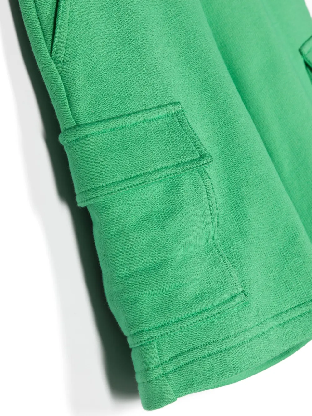 Shop Il Gufo Elasticated-waist Cotton Shorts In Green