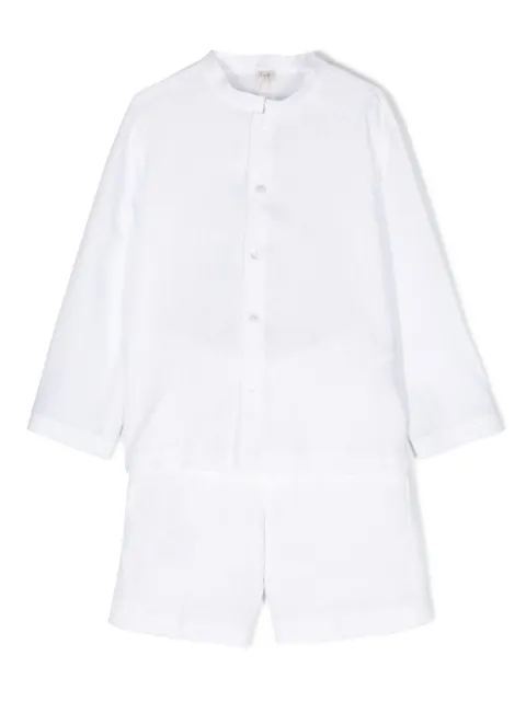 Il Gufo linen shirt and shorts set