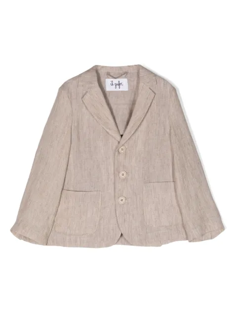 Il Gufo single-breasted linen blazer