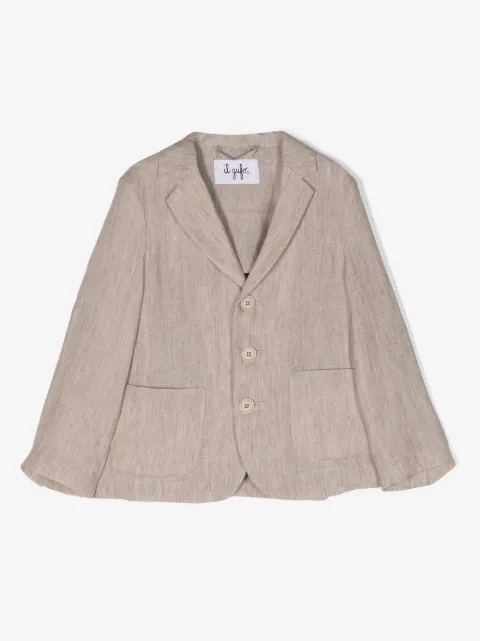 Il Gufo single-breasted linen blazer