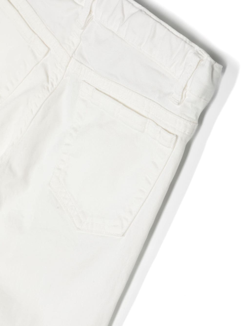 Shop Il Gufo Slim-cut Cotton Trousers In White