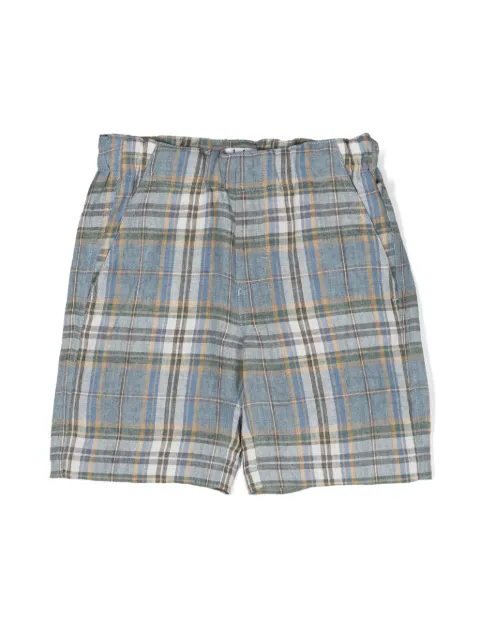 Il Gufo plaid-pattern linen shorts