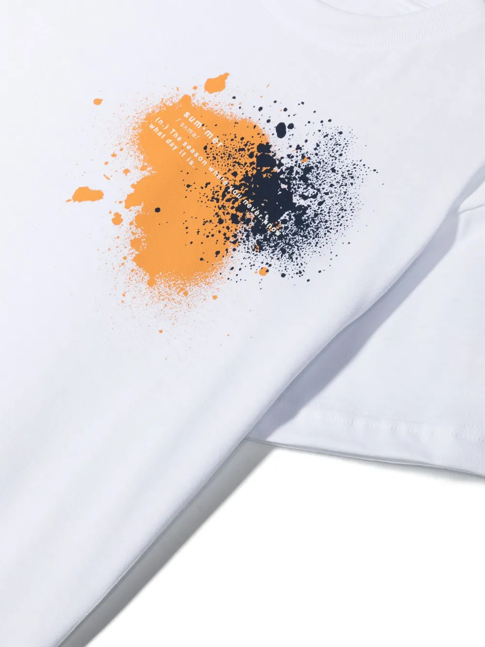 Il Gufo Katoenen T-shirt met verfspattenprint Wit